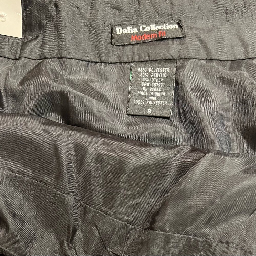 Vintage 90s Dalia Collection Black Sparkle Tweed Mini Pencil Skirt Size 8 NEW! - Picture 10 of 12